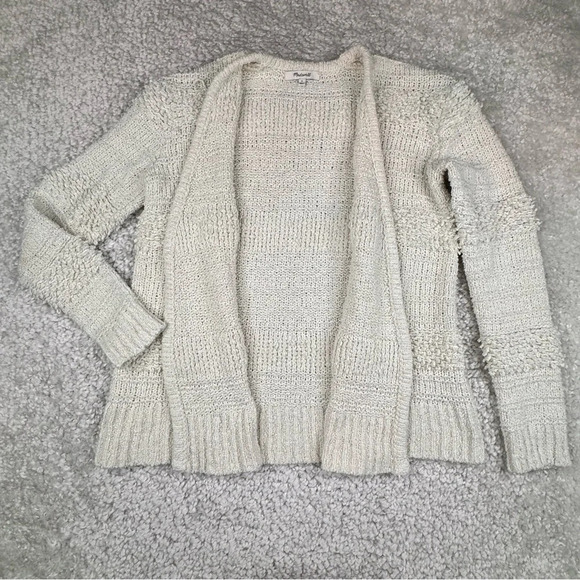 Madewell Bronson Cardigan Sweater. Chunky Textured Knit Soft Comfy Layer. Small - Picture 3 of 14